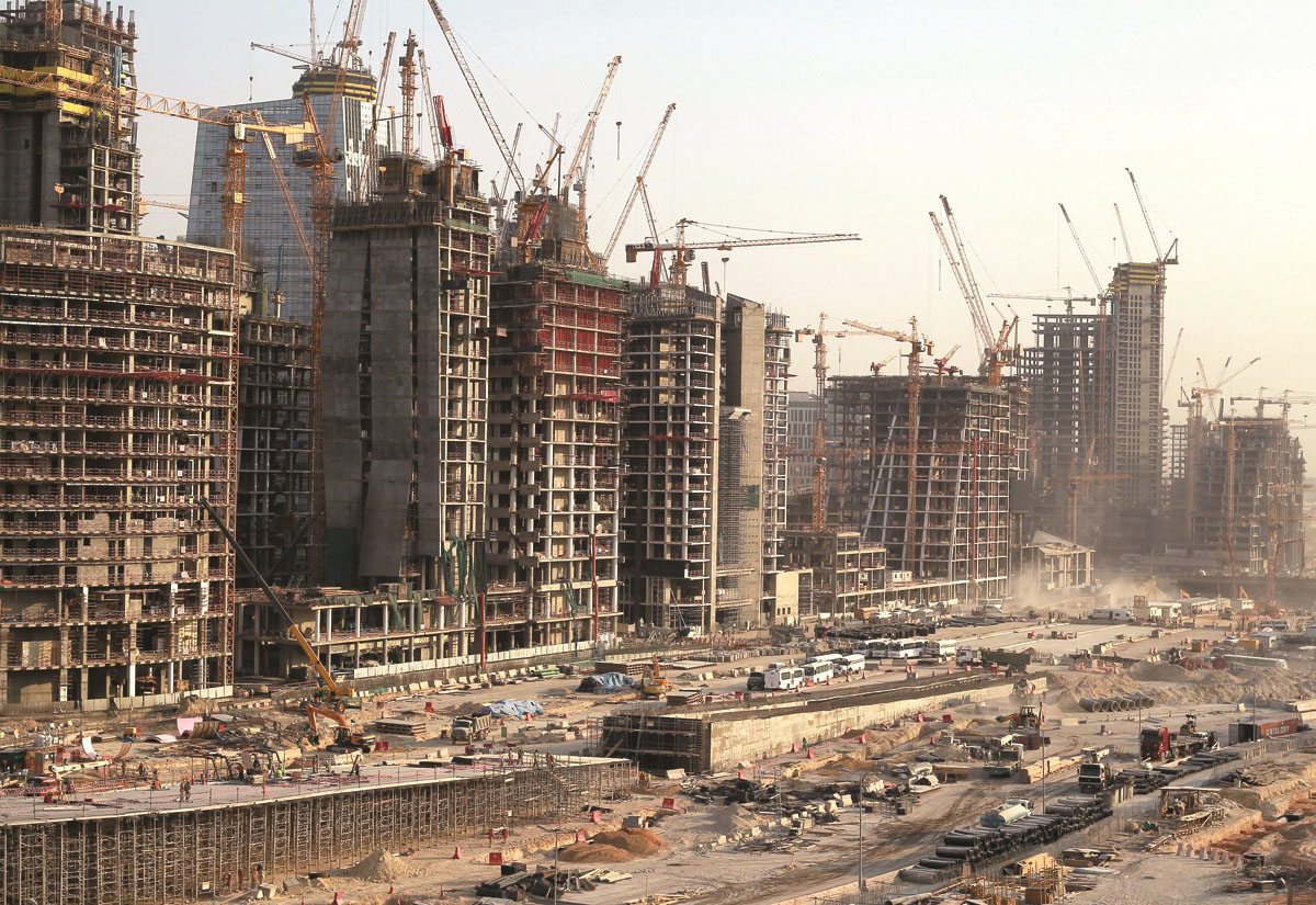 Construction activity in Saudi Arabia