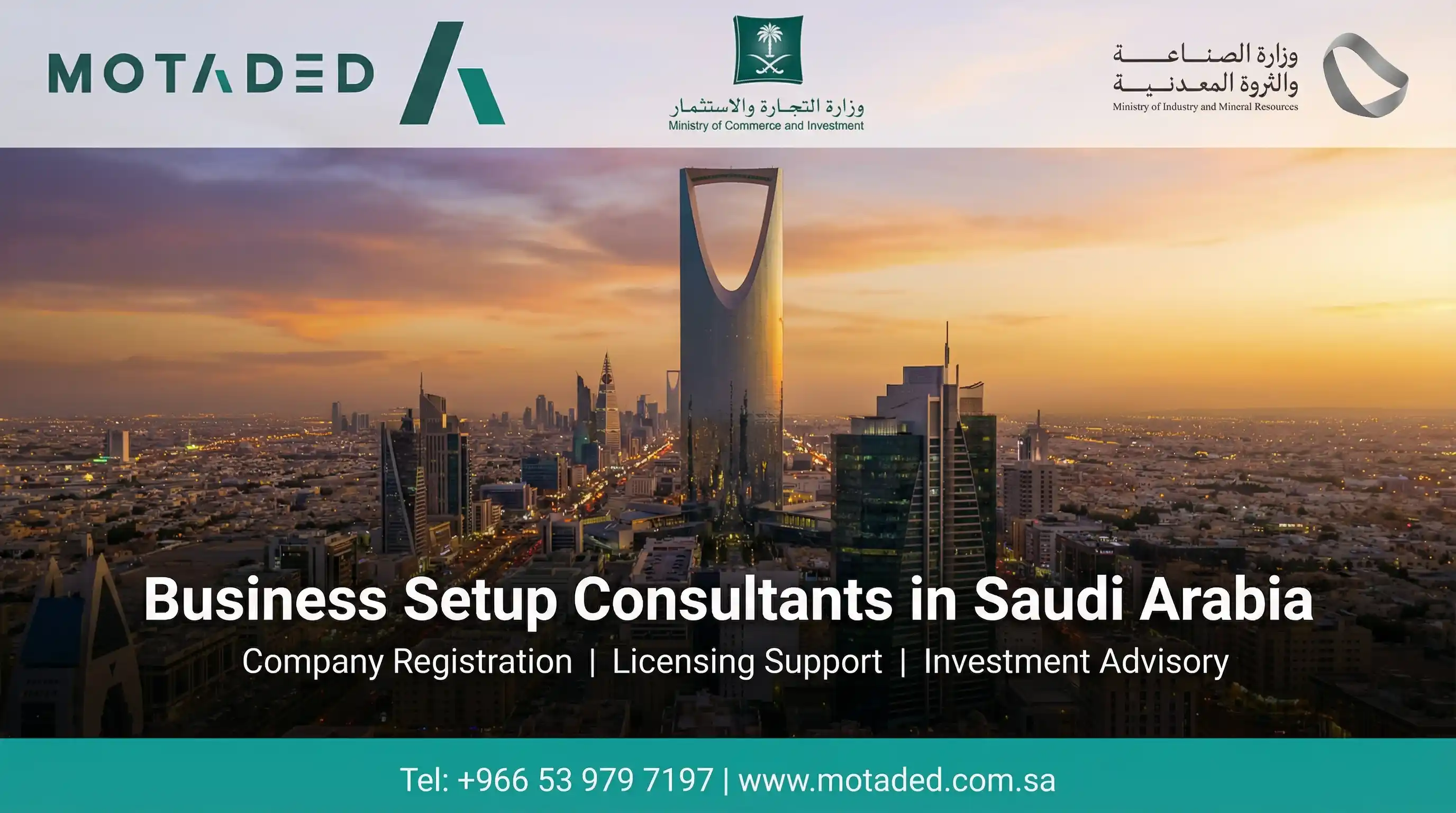 Business Setup Consultants in Saudi Arabia 2026 | Sovereign Investment Support - Motaded